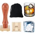 thumbnail image 1 of Ice Stamp Letter H Ice Cube Stamp 1.2" Brass Ice Branding Stamp Ice Stamp Cocktail Wooden Seal Stamp Bar Stamps for Cocktail and Whisky Mojito Drinks, 1 of 5