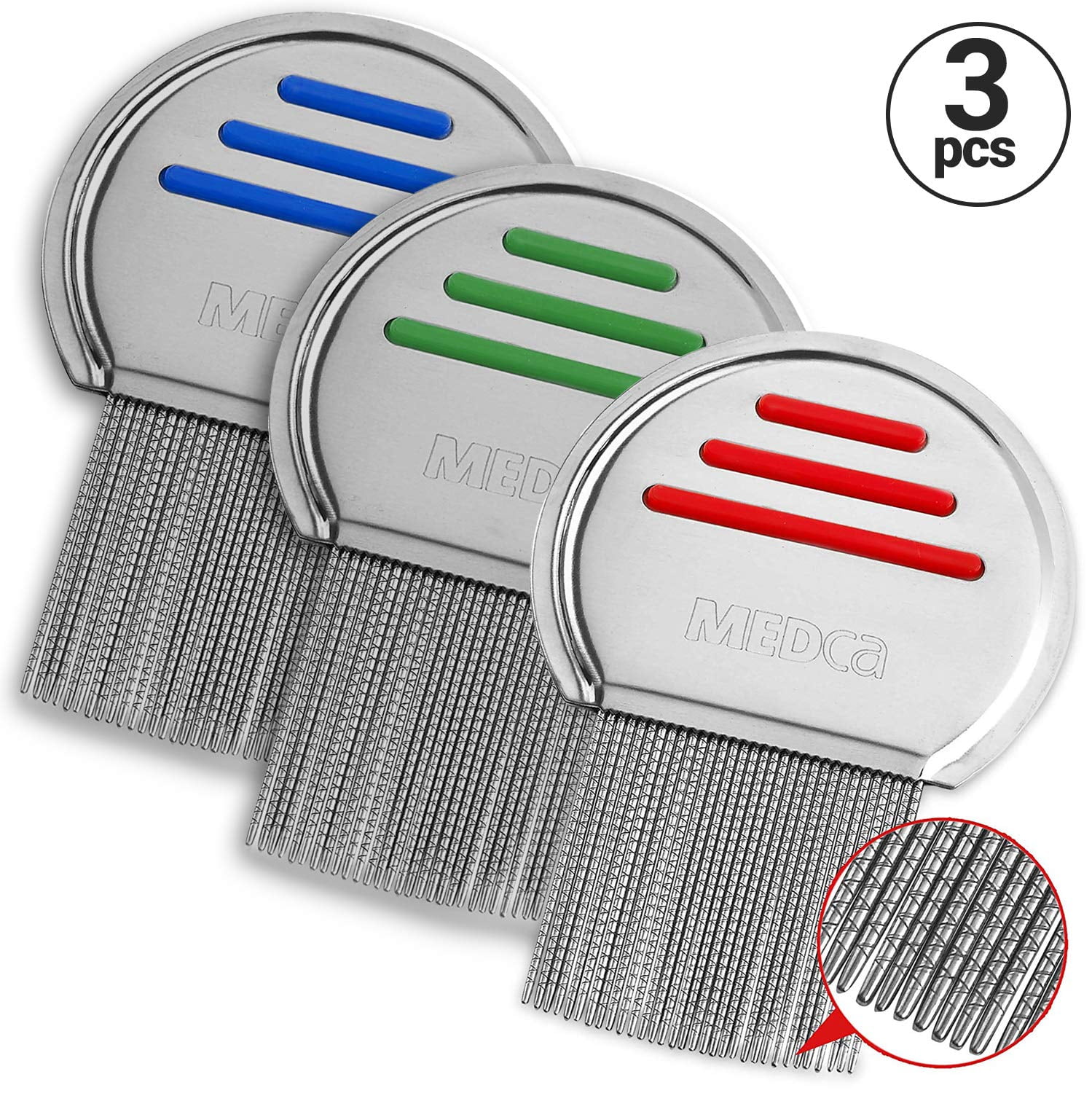 Lice Combs (Pack of 3) Head Lice Treatment Comb That's Individually Package to Prevent