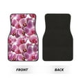thumbnail image 2 of Balery Orchids Flowers Pattern 4-Piece Floor Mats, Heavy-Duty Rubber Liners, Anti-Slip Design, All-Season Automotive Protection, Vehicles, Cars, Trucks, and SUVs, 2 of 5