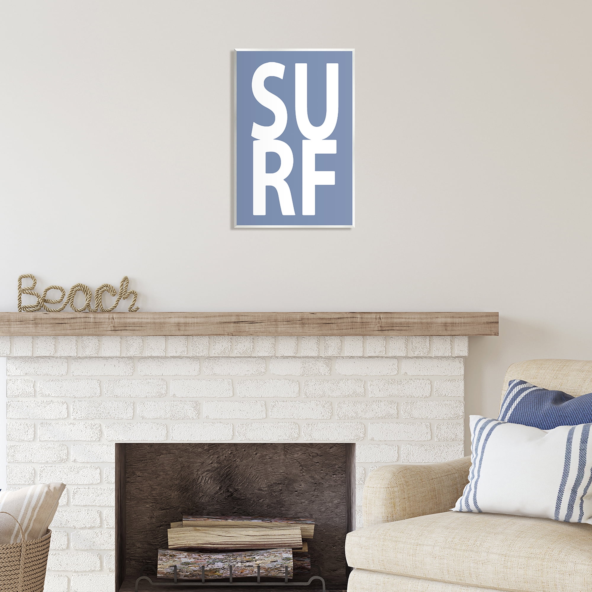 Stupell Industries Nautical Surf Text Nature Painting Unframed Art Print Wall Art, 13 x 19