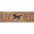 thumbnail image 2 of Shamp, Cindy 32x13 Gold Ornate Wood Framed with Double Matting Museum Art Print Titled - Love Horses, 2 of 4