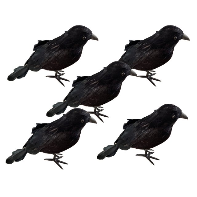 Simulation Black Crow Toy Party Supplies Halloween Prop Animal Model