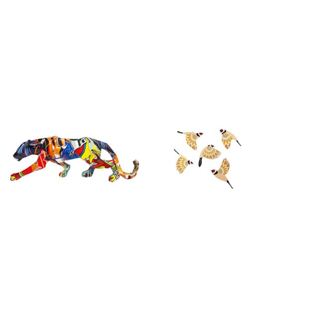 Escultura decorativa de madera con forma de pájaro caminando. Figura de madera con forma de pájaro volando. Decoración de pared de resina y madera, id