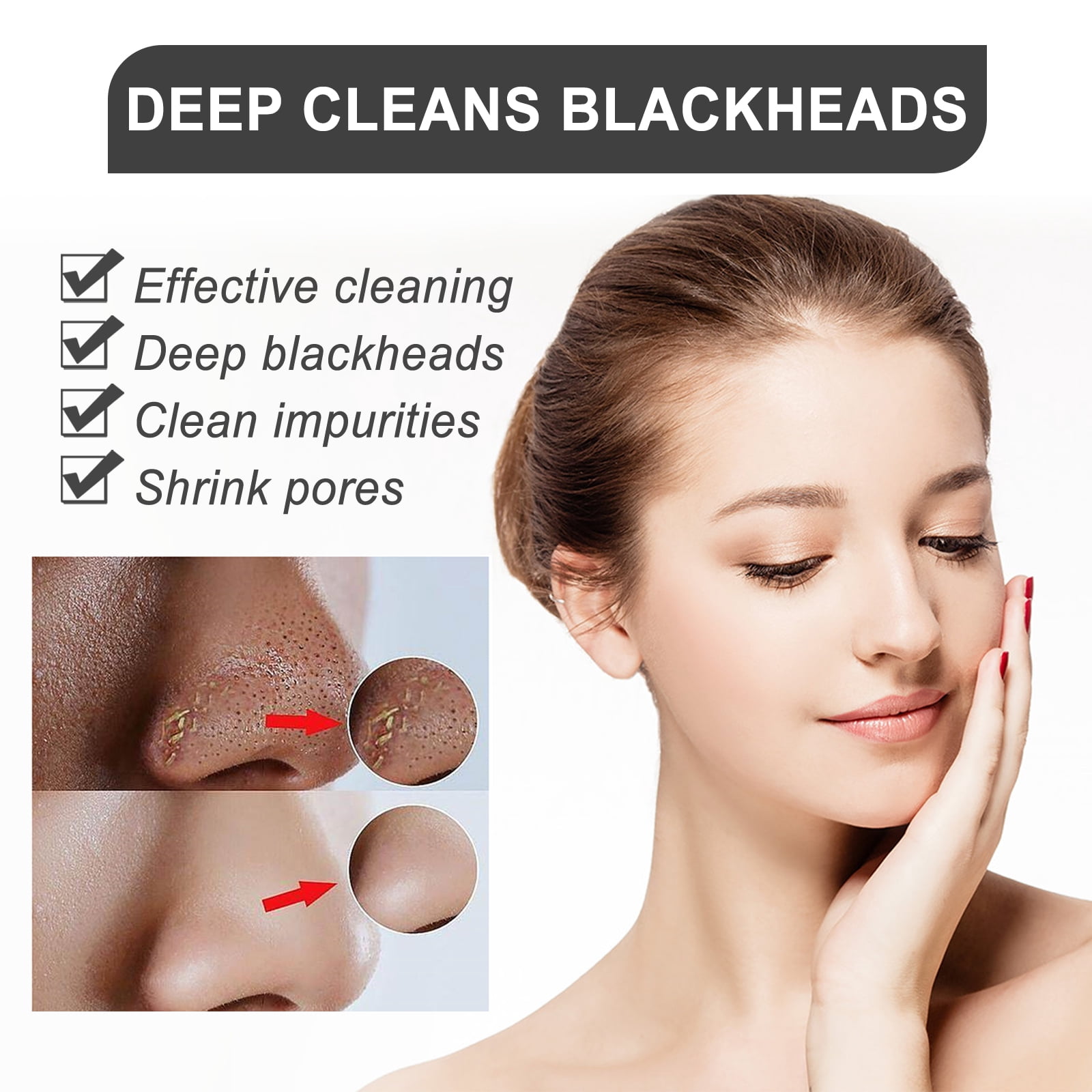 Alvantor Blackhead Remover Nose Plants Pore Strips for Deep Cleansing, Shrinking Pores, 1oz