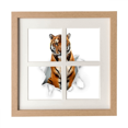 thumbnail image 1 of Papier Animal Casse Choc Tigres Cadre Mur Table Affichage 4 Ouvertures Image, 1 of 3