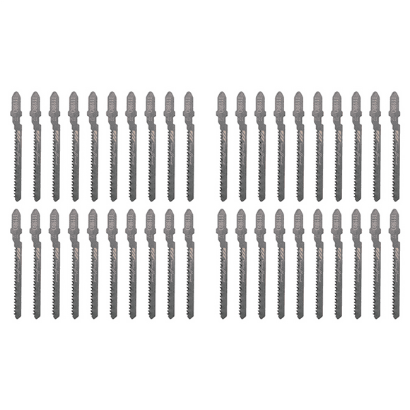 40-Piece T119BO 12 TPI Assorted T- Scrolling Jig Saw Blades Set for Precision Cutting Wood