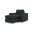 thumbnail image 1 of Sillón Individual Seccional Adapti Modular Moderno Reposabrazo Ancho + Otomano Gris Carbón, 1 of 9
