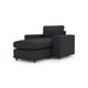 thumbnail image 1 of Sillón Individual Seccional Adapti Modular Moderno Reposabrazo Ancho + Otomano Gris Carbón, 1 of 9