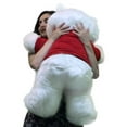 thumbnail image 3 of Get Well Soon Giant White Teddy Bear 3 ft Soft, Wears Removable T-shirt Get Well Soon, 3 of 7