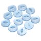 thumbnail image 1 of Uxcell 12 piezas 32L botones de costura redondos azul cielo de 20 mm 4/5" resina de 2 agujeros botón de ojo de pez para decoración de manualidades, 1 of 6