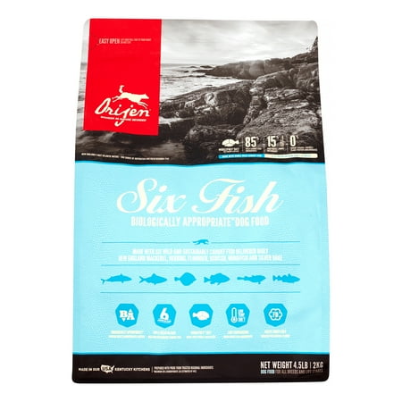UPC: 0064992106454 | Orijen Six Fish Biologically Appropriate Fresh Fish & Sea Vegetables Dry Dog Food  4.5 lb