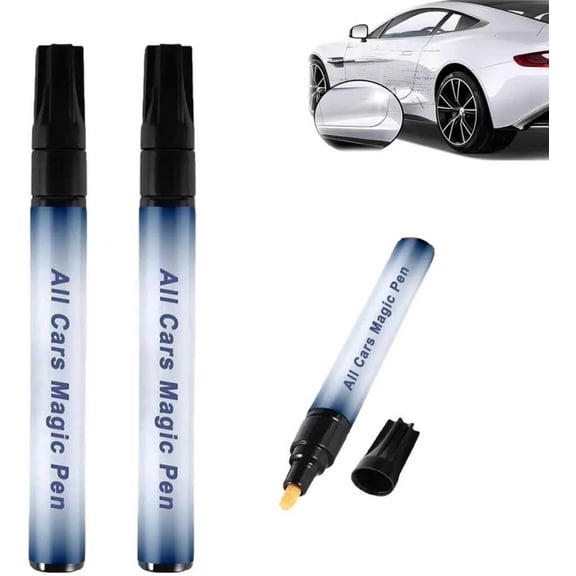 All Car Magic Pen(2Pcs), Car Scratch Remover, The Magic Pen All Cars, Simple and Fast，Long-Lasting Durability, Fits All Car Colors