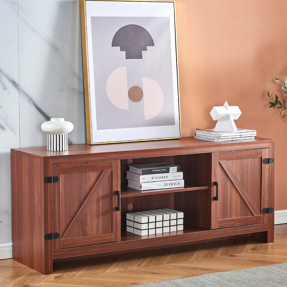 Multipurpose TV Stand Bookshelves Entertainment Center w/Storage