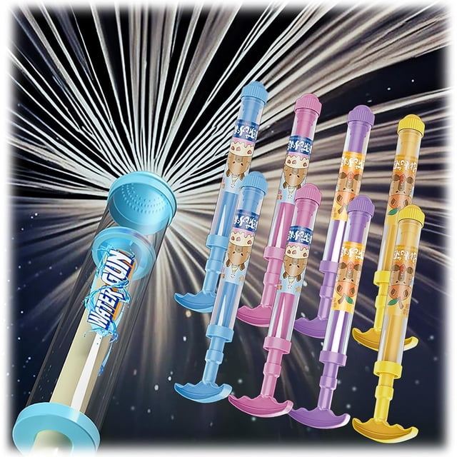 Fireworks Water Gun Squirter Firework - Fireworks Style Water Spray Props Suitable, High-Pressure Telescopic Sprinkler, Pool Beach Party Game Kit for Adults, Bathing, Pool (8,4 Colors)