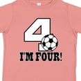 thumbnail image 4 of Inktastic 4th Birthday Soccer 4 Year Old Boys or Girls Toddler T-Shirt, 4 of 5