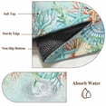 thumbnail image 6 of Round Area Rug 8 Ft, Blue Coastal Washable Non-Slip Circle Carpet for Living Room/Bedroom, Summer Nautical Beach Coral Starfish Collection Low-Profile Large Area Rugs for Indoor, 6 of 8