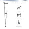 thumbnail image 3 of Muletas Auxiliares de Aluminio Ajustables Marca Gravita, 3 of 7