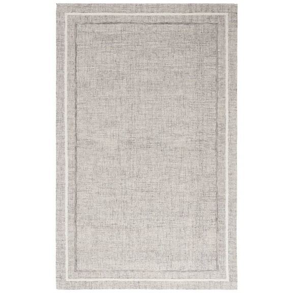 SAFAVIEH Ebony Gabriel Bordered Area Rug, Gray/Ivory, 8' x 10'