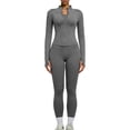 thumbnail image 4 of LEKODE two piece athletic sets for women yoga set Tummy Control workout sets for women workout set Pilates Outfits Womens butt lifting leggings for women Sports Bra Gym Set White 2XL, 4 of 7