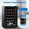 thumbnail image 6 of COLOZO 24 Bottle Compressor Wine Cooler,  Black Freestanding Wine Fridge with Glass Door, 6 of 9