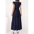 thumbnail image 6 of PRETTYGARDEN Womens Boho Maxi Dresses Summer Floral Lace Eyelet V Neck Spring Wedding Guest Dress Beach Vacation Clothes, 6 of 8