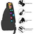 thumbnail image 3 of Glow in Dark Splatter Neon Rainbow Pattern Sling Bag Crossbody Hiking Travel Chest Bags Backpack Shoulder Daypack for Women Men, 3 of 7