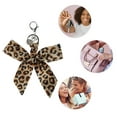 thumbnail image 3 of Unique Bargains 1 Pc Fashion Bow Scarf Leopard Print Handbag Charm Bag Accessories Yellow, 3 of 5