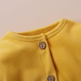 thumbnail image 6 of Dadaria Baby Girls Bodysuits 0-12M Newborn Infant Baby Boys Girls Solid Single Breasted Romper Jumpsuit+Hat Outfits Yellow 100,Boys Girls, 6 of 9