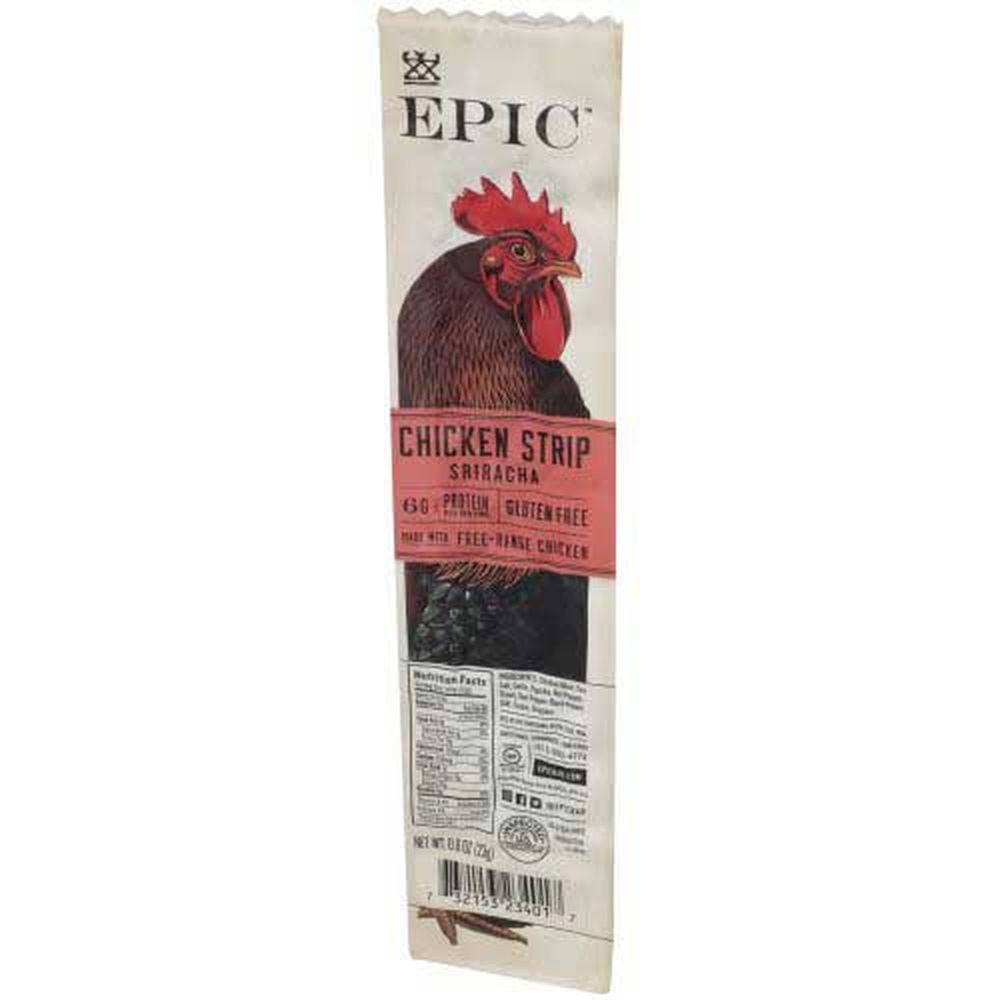 Epic Sriracha Chicken Strip, 0.80 Ounce -- 20 per Case.