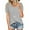 Gray, variant on Gustave Women's Summer Short Sleeve V Neck T-Shirts Lace Splicing Waffle Knit Tops Casual Loose Hollow Out Blouse Tee Shirt "White, S"