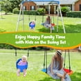 thumbnail image 5 of KloKick 2 Seat Metal Swing Sets, 440lbs Heavy Duty Frame with Saucer Swing and 1 Toddler Swing for Outdoor Backyard, 5 of 7