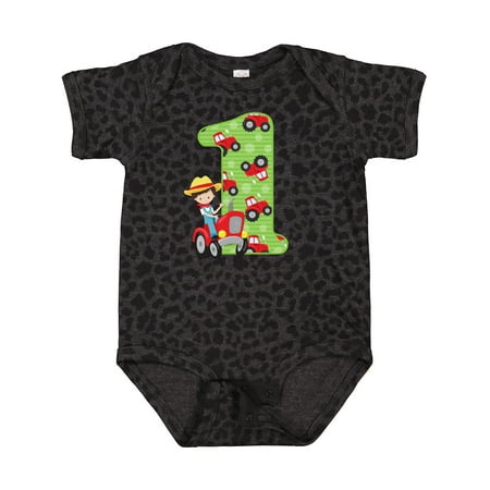 

Inktastic Tractor Boy 1st Birthday Gift Baby Boy Bodysuit