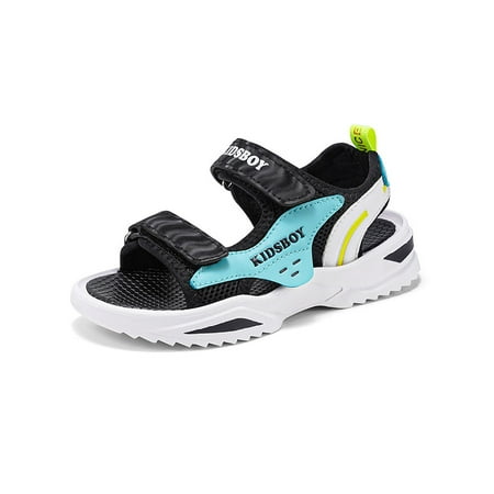 

Sanviglor Boys Sport Sandal Fisherman Beach Shoes Quick Dry Sandals Summer Non Slip Adjustable Strap Lightweight Hiking Light Blue 1Y