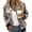 4-Khaki, variant on Womens Casual Daily Jackets Lightweight Zip Up Casual Jacket Leopard&Floral Print Coat Stand Collar Short Sports Outwear Zipper Tops