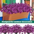 thumbnail image 3 of Nvzi 12 piezas de flores artificiales, plantas artificiales para jardín, hogar, boda, granja (azul), 3 of 4