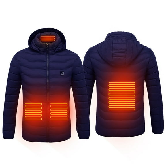Taicans Heated Jacket for Men Women Soft Shell Electric Heating Jackets, for Men Women Outdoor Warm Clothing Heated for Riding Skiing Fishing Charging Via Heated Coat