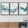 thumbnail image 3 of wall26 Framed Canvas Print Wall Art Geometric Watercolor Smoke Cloud Sky Abstract Shapes Illustrations Modern Art Decorative Boho Multicolor for Living Room, Bedroom, Office - 24"x36"x3 Bla, 3 of 5