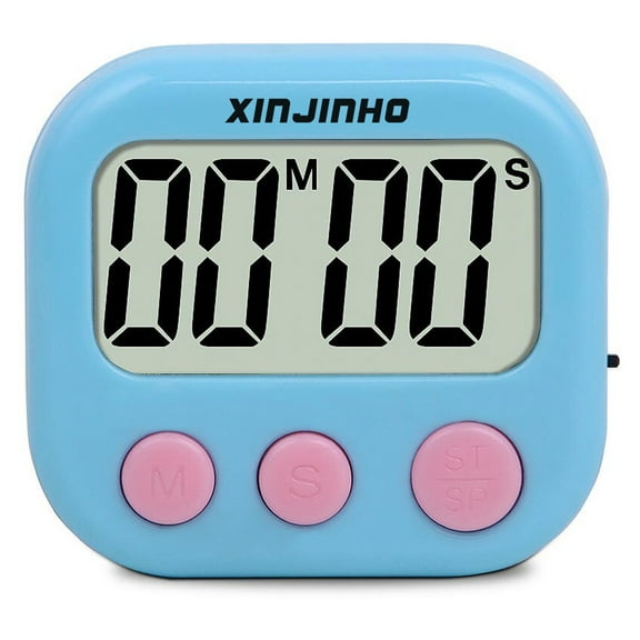 XINJINHO Timers, 2 Pack Digital Kitchen Timer for Cooking Big Digits Loud Alarm Magnetic Backing Stand Cooking Timers for Baking
