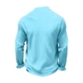 thumbnail image 7 of Men's and Big Men's Polos Shirts Solid Color Button Turndown Collar Pullover Top for Daily Work Wear, 7 of 7