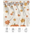 thumbnail image 5 of Autumn Maple Bed Skirt Queen Size 18 Inch Drop, Leaf Watercolor Pumpkin Thanksgiving Farmhouse Wrap Around Dust Ruffle Bedskirts, Wrinkle & Fade Resistant Easy Fit Bedskirt with Adjustable Elastic, 5 of 8