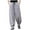 Gray, variant on Men's Cotton Linen Pants Casual Elastic Waist Drawstring Harem Pants Loose Fit Beach Yoga Trousers with Pockets