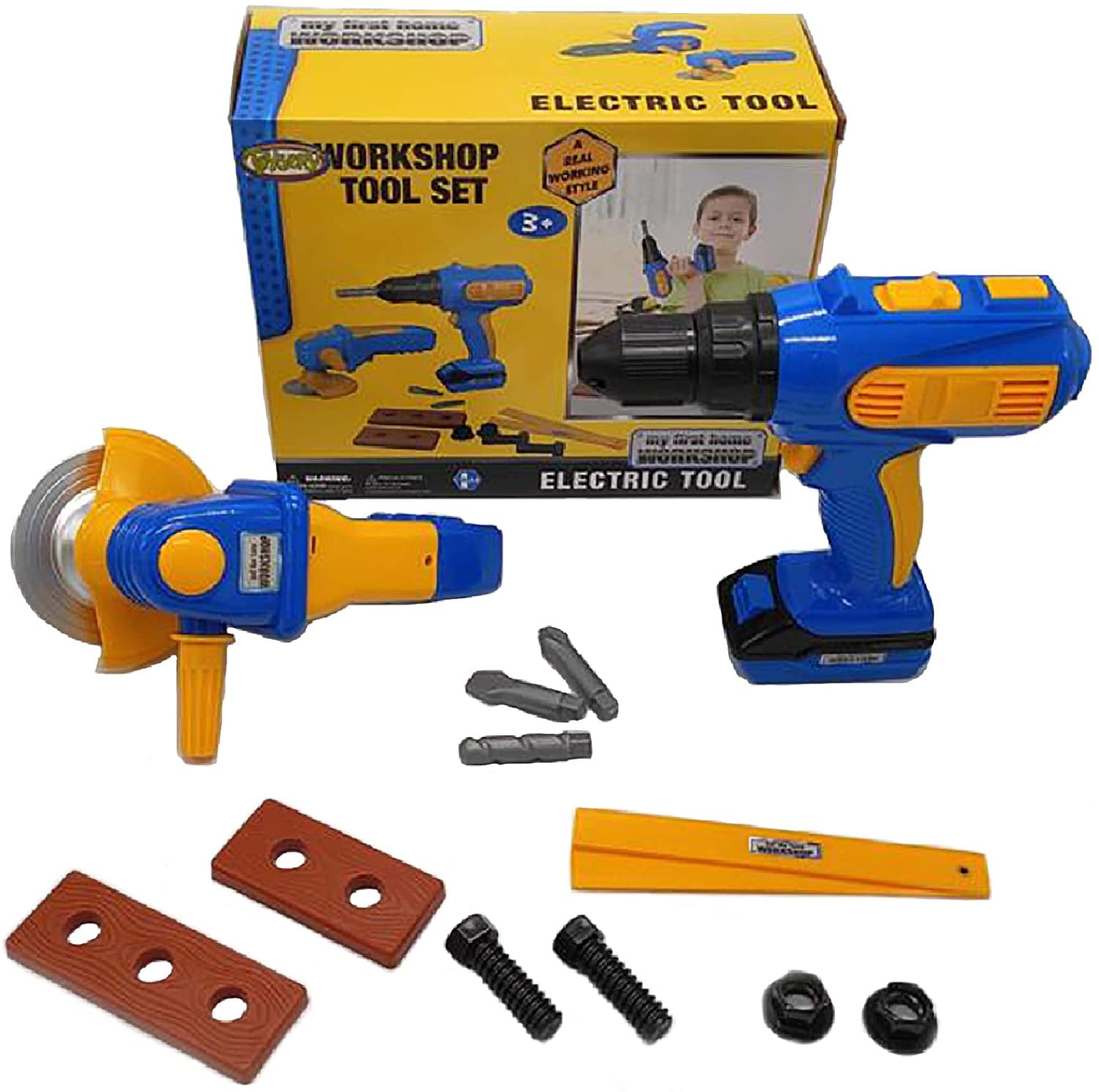 Multifunctional electric drill toy construction power tool for kids 