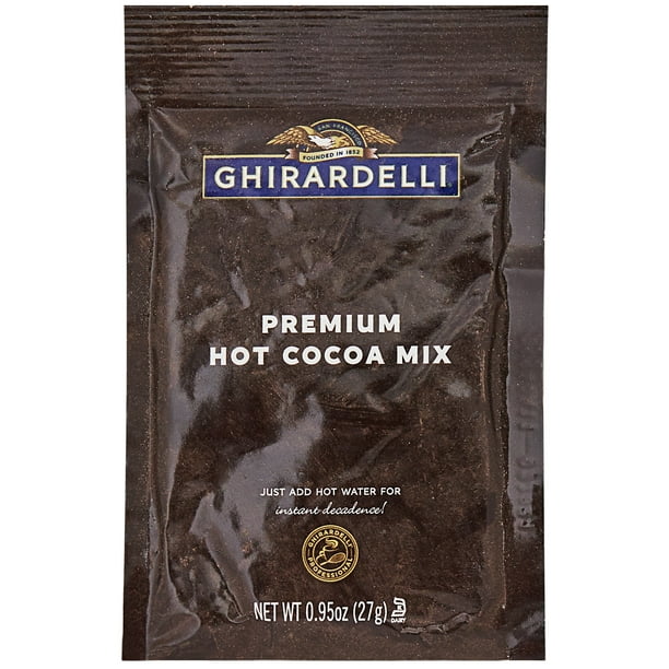 Ghirardelli 0,95 Once. Sachet de Mélange de Chocolat Chaud de Qualité Supérieure - 250/caisse