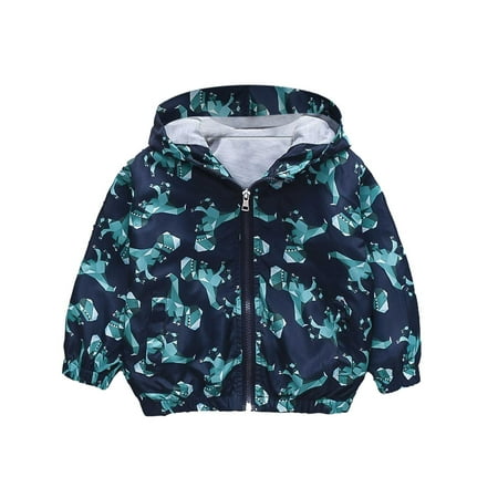 

Kids Jackets for Girls Boys Toddler Baby Girls Boys Long Sleeved Coat Printed Hooded Jacket Suit