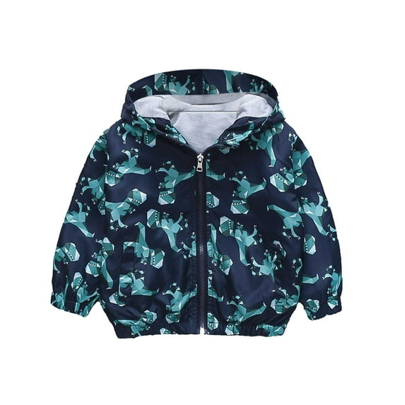 Honeeladyy Baby Boy Girl Fall Outfit,Toddler Baby Girls Boys Fashion Long Sleeved Coat Printed Hooded Jacket Suit 4-5 Years Boys Girls Fall Coat