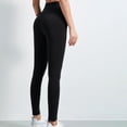 thumbnail image 4 of Pantalones de yoga elásticos Pantalones deportivos delgados Levantamiento de cadera de cintura alta, Negro, M Advancent AP1024-14B, 4 of 7