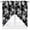 Black, variant on Swag Curtains Valances for Windows, Khaki White Geometric Stripes Short Kitchen Window Curtains Over Sink, Minimalism Modern Art Cafe Curtains Panel Set Of 2,Rod Pocket, 36 Inches Length