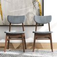 thumbnail image 2 of Ashcroft Chaises de Salle à Manger Mid-Century Modern, Gris (Ensemble de 2), 2 of 8