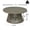 Grey + Acacia Wood, variant on Round Wood Coffee Table for Patio, Outdoor Teak Finish Coffee Table for Backyard Lawn Balcony