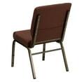 thumbnail image 4 of BizChair 4 Pack 18.5''W Stacking Church Chair in Brown Fabric - Gold Vein Frame, 4 of 7